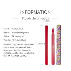 Matte Rainbow Colorful Liquid Eyeliner Pen Waterproof Sweatproof Long Lasting