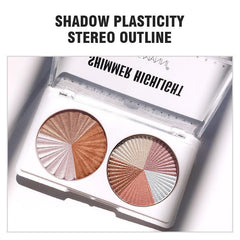 LANGMANNI Double Disc Crystal Highlighter Bronzers Palette