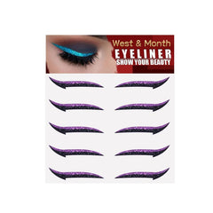 Reusable Glitter Eyeliner Stickers Lazy Eye Makeup Tool