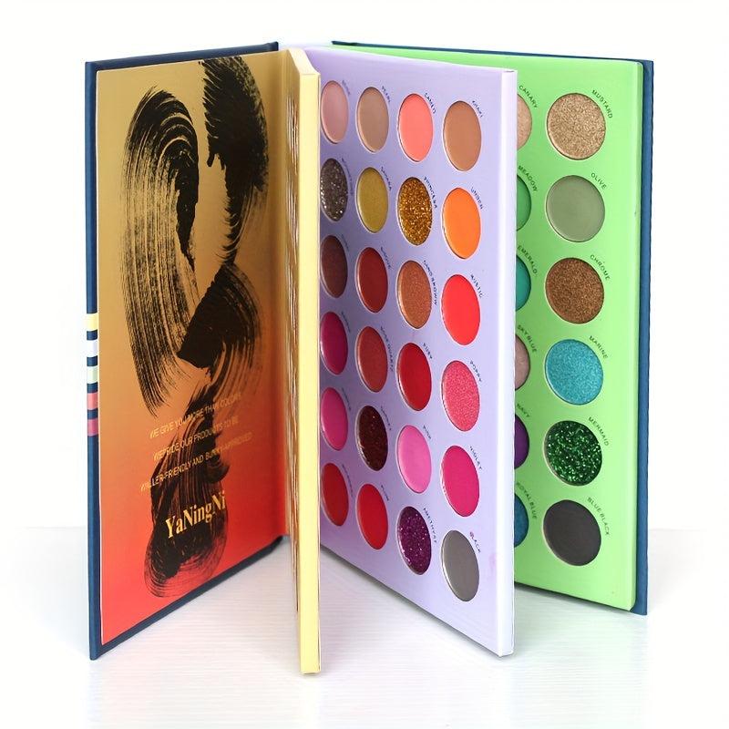 72 Colors Eyeshadow Palette 3D Neon Book 3 Layers Natural Makeup Set