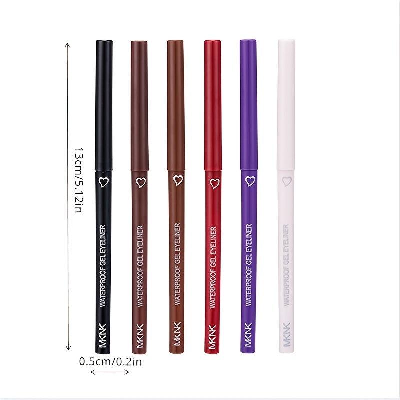 Waterproof Red Brown Eyeliner Gel Pencil Long Lasting Eye Makeup