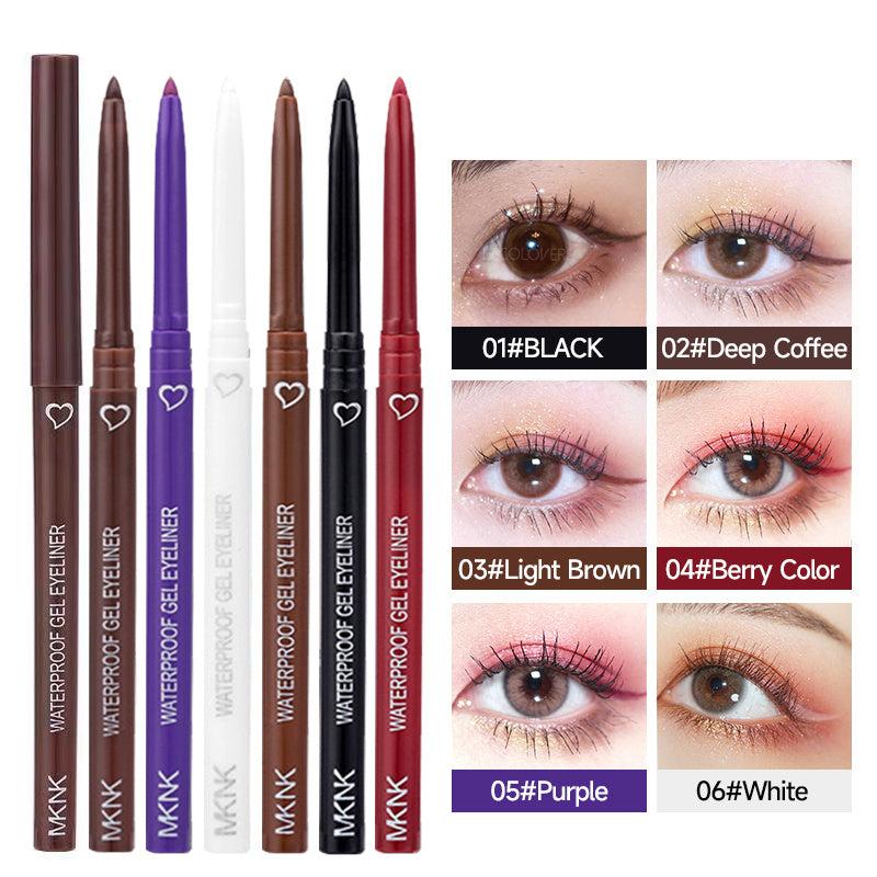 Waterproof Red Brown Eyeliner Gel Pencil Long Lasting Eye Makeup