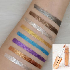 AVIERLL 8 Liquid Eyeshadow Set Brown Glitter Eye Shadow Stick Kit