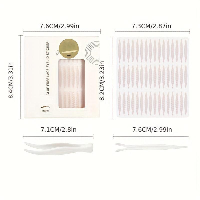 Waterproof Double Eyelid Stickers with Tweezers - Natural Adhesive Eyelid Patch