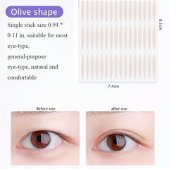 Waterproof Double Eyelid Stickers with Tweezers - Natural Adhesive Eyelid Patch