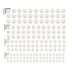 Sparkling Pearl Stickers for Hair Nails & DIY Crafts - 4 Sizes Flat Back Pearls