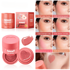 Nude Matte Velvet Blush Love Heart Cushion 6 Colors