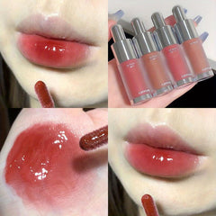 Milk Bottle Lip Gloss Mirror Glossy Dewy Finish Lip Stain