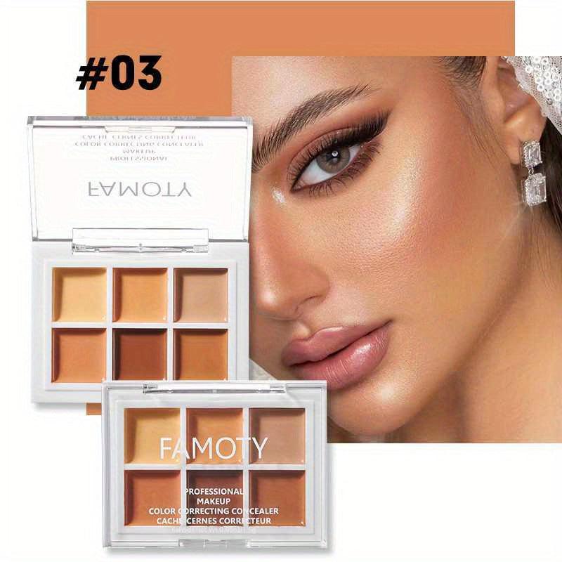 6-Color Concealer Palette Moisturizing Bronzer Cream Contouring