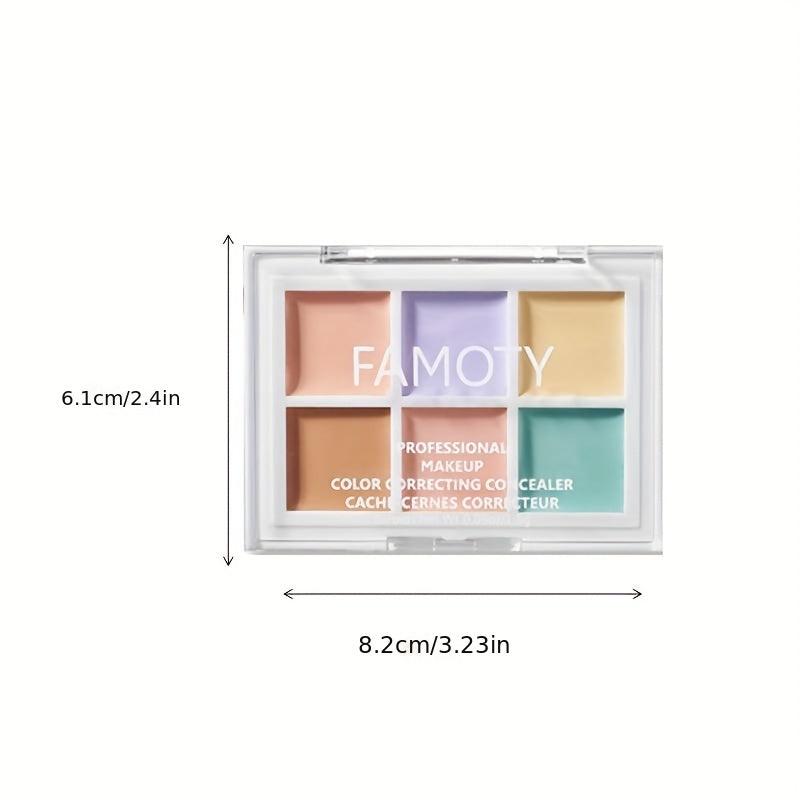 6-Color Concealer Palette Moisturizing Bronzer Cream Contouring