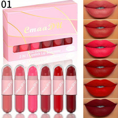 6-Piece Waterproof Matte Lip Gloss Set for Flawless Makeup