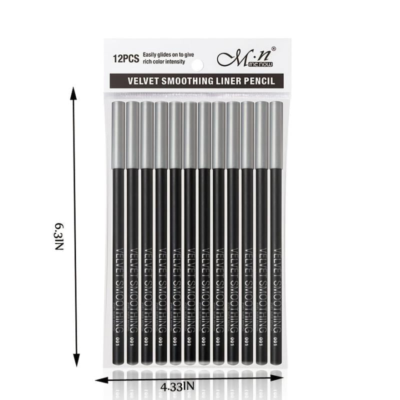 12 Pack Long Lasting Velvet Eyeliner Pen Set