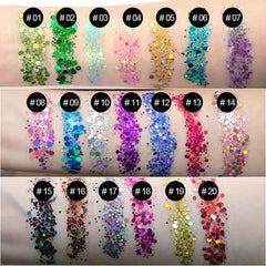20 Colors Body & Face Glitter Sequins Shimmer Liquid Eyeshadow
