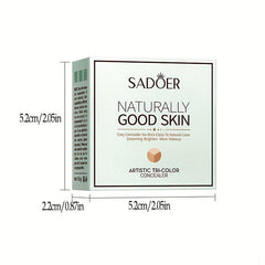 Tricolor Concealer Cover Foundation Non Fly Powder