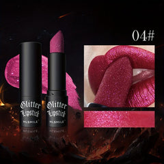 Glitter Sparkling Lipstick Metallic Finish Lip Makeup for Women