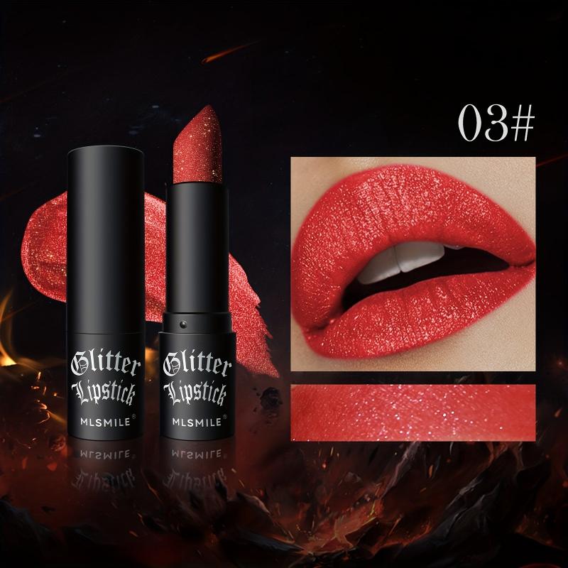 Glitter Sparkling Lipstick Metallic Finish Lip Makeup for Women