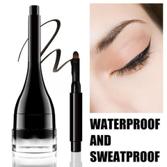 2-In-1 Gel Eyeliner Cream Anti Sweat Waterproof Matte