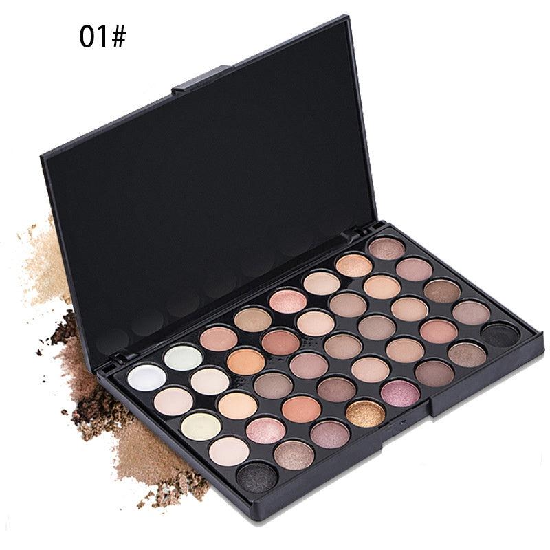 40 Colors Eyeshadow Palette Matte Shimmer Waterproof Makeup