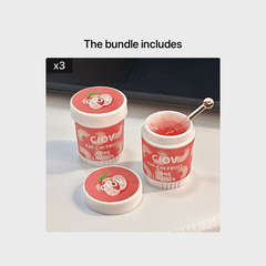 Strawberry Lip Balm Ice Cream Cone Honey Flavor Petrolatum Lipstick