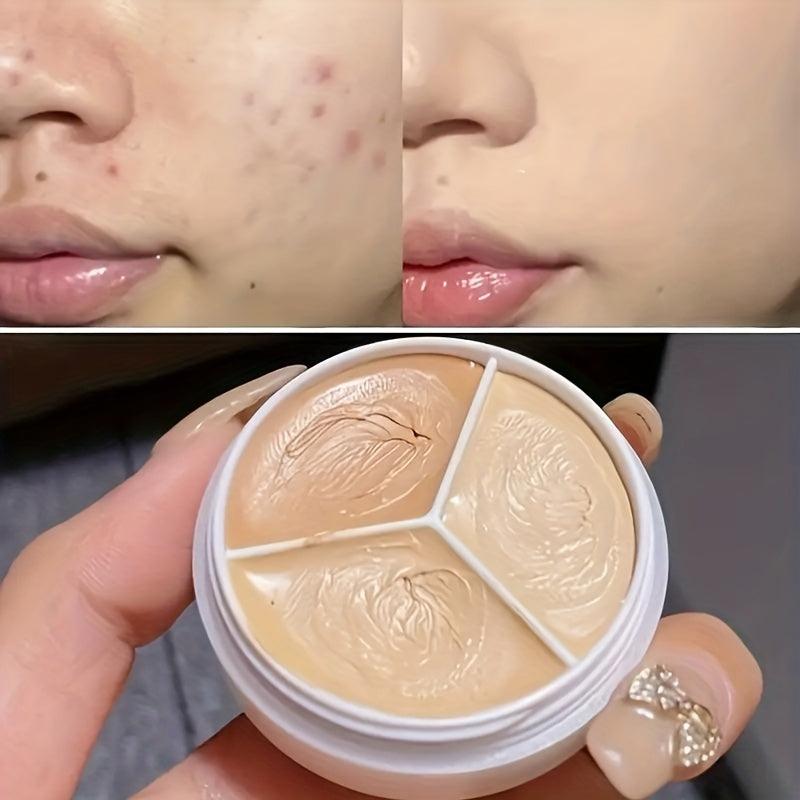 Three Concealer Covers Spots Dull Dark Circles Contouring Foundation