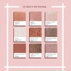 9-Color Fruit Eyeshadow Palette Matte Pearly Shimmer Finish