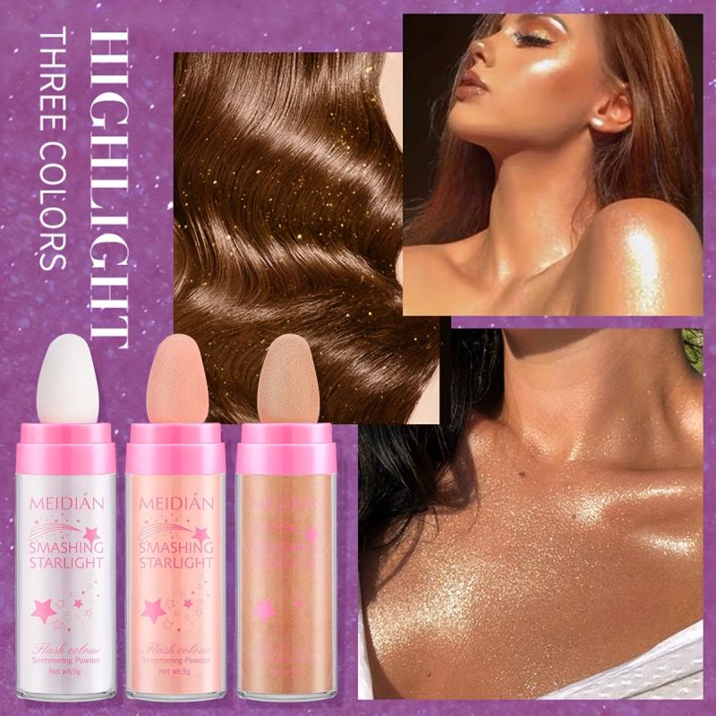 Glitter Highlighter Powder Illuminator Makeup for Fairy Glow