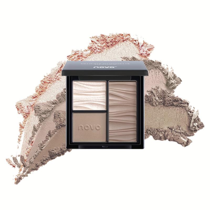 Taupe Brown Highlighter Eyeshadow Palette