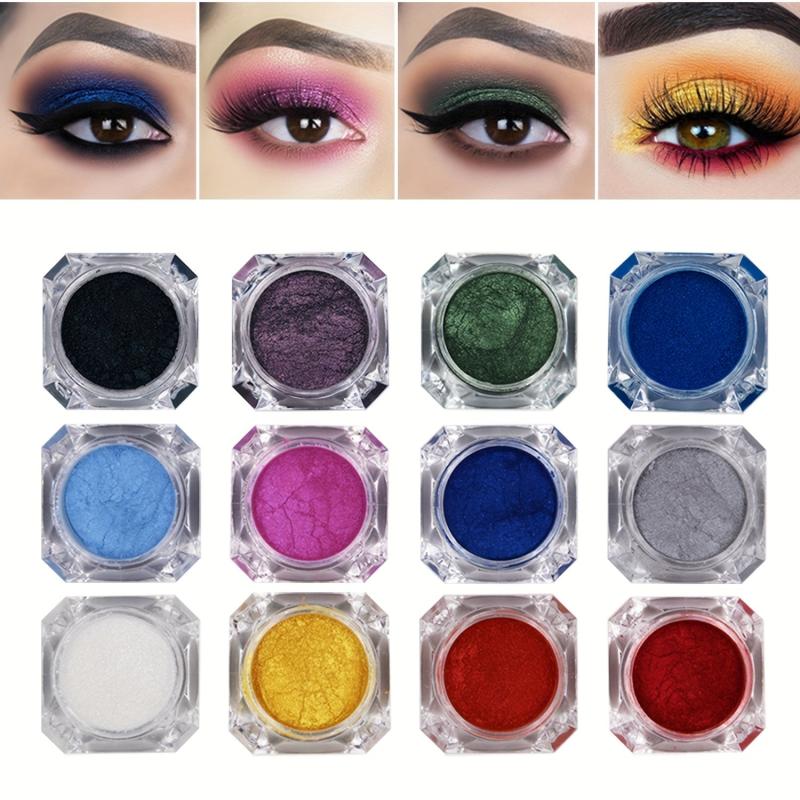 Rich & Pearly Eyeshadow Powder Set for Shimmering Eye Makeup