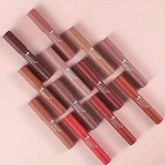 12 Colors Long Lasting Lipstick Waterproof Non Smudge Lip Tint