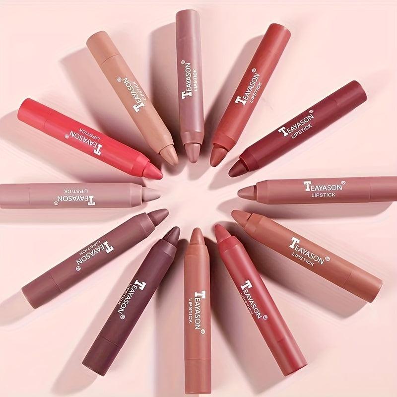12 Colors Long Lasting Lipstick Waterproof Non Smudge Lip Tint