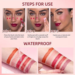Silky Natural Blush Brightening Moisturizing Pink Gel Cream Liquid Blush