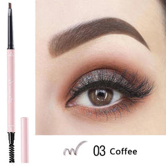 Retractable Eyebrow Pencil Dual Sided Brow Brush Slim Tip Triangle Head