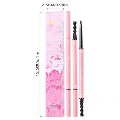 Retractable Eyebrow Pencil Dual Sided Brow Brush Slim Tip Triangle Head