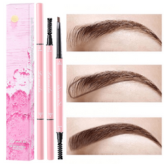 Retractable Eyebrow Pencil Dual Sided Brow Brush Slim Tip Triangle Head