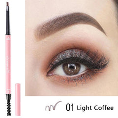 Retractable Eyebrow Pencil Dual Sided Brow Brush Slim Tip Triangle Head