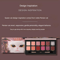 12-Color Animal Eyeshadow Palette Pearly Matte Glitter Finish