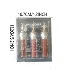 3 Pack Star Fairy Wand Lip Gloss Hydrating Waterproof Stain
