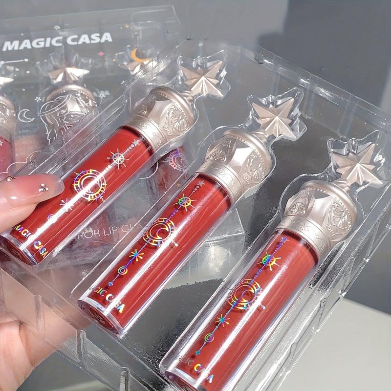 3 Pack Star Fairy Wand Lip Gloss Hydrating Waterproof Stain