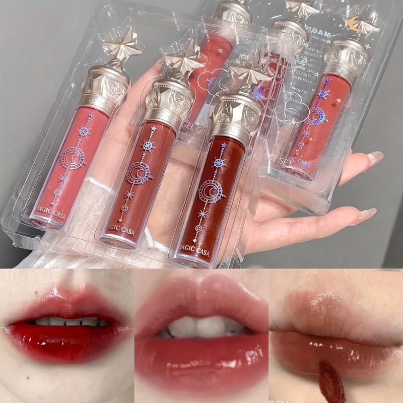 3 Pack Star Fairy Wand Lip Gloss Hydrating Waterproof Stain
