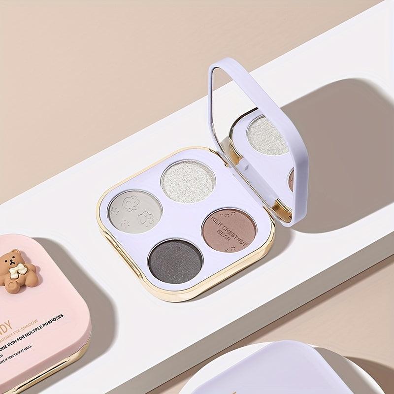 Bear 4 Colors Eyeshadow Palette Matte Shimmer Finsh