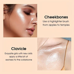 Champagne Highlighter Powder Waterproof Sweat Proof Long Lasting Makeup