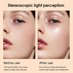 Champagne Highlighter Powder Waterproof Sweat Proof Long Lasting Makeup
