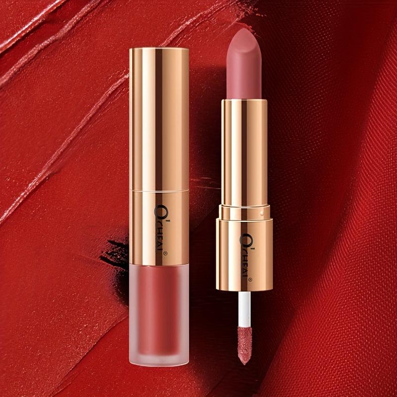 Long Lasting Double Sided Lipstick & Gloss Natural Waterproof Makeup Tool