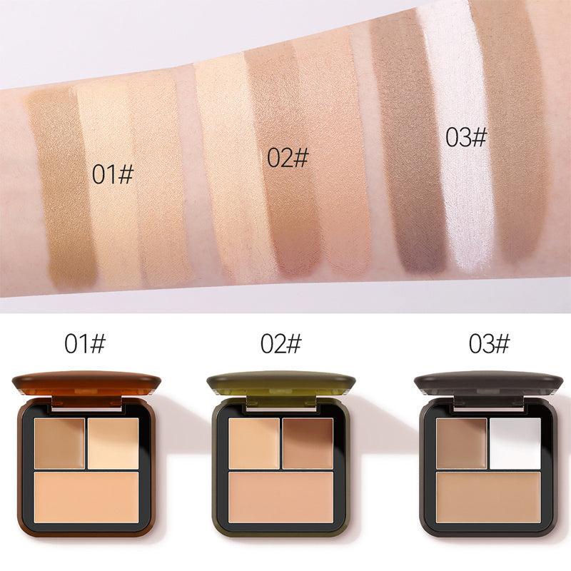 Long Lasting Concealer and Highlight Palette Waterproof Blusher Eyeshadow Kit