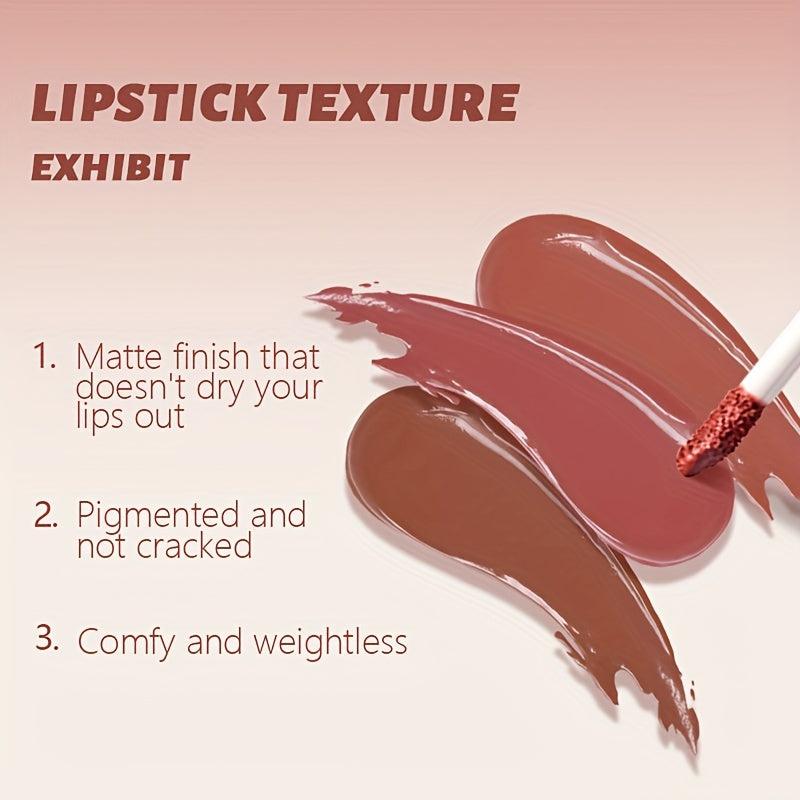 6pcs Soft Matte Lipstick Set Waterproof Lip Glaze Lip Makeup Set