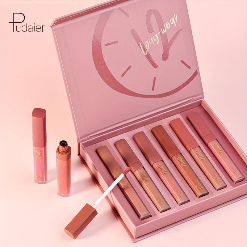 6pcs Soft Matte Lipstick Set Waterproof Lip Glaze Lip Makeup Set