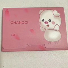 100 Pcs Anime Style Face Blotting Paper Facial Control Absorbing Wipes