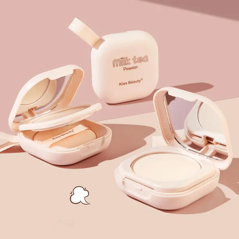 Kiss Beauty Milk Tea Setting Powder Mineral Powder Foundation