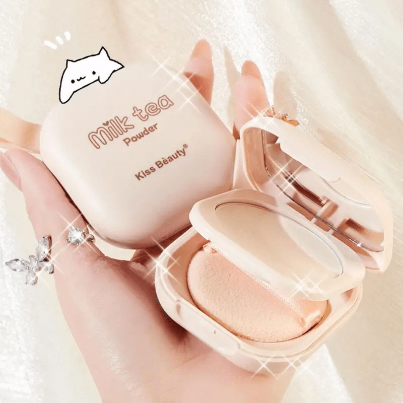 Kiss Beauty Milk Tea Setting Powder Mineral Powder Foundation