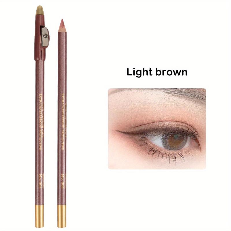 Wooden Makeup Pen With Pencil Sharpener Pearlescent Lip Liner Eyeliner